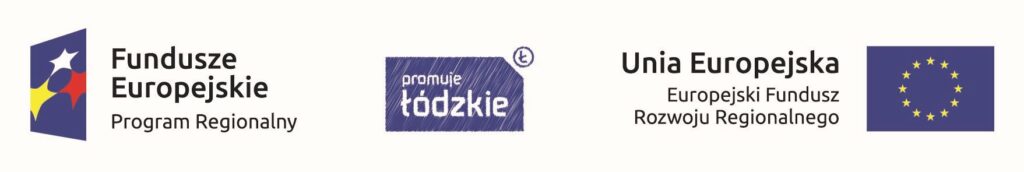 Połączone logo Unii Europejskiej, Funduszy Europejskich i łódź Promuje